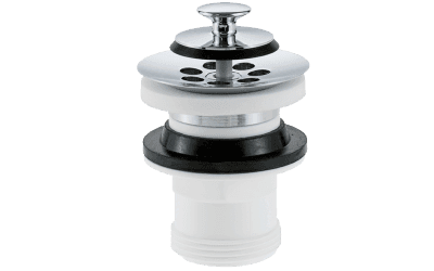 Kombinerad Silpluggventil med Bräddavlopp - FM Mattsson, G32, Vit Plast & Mässing