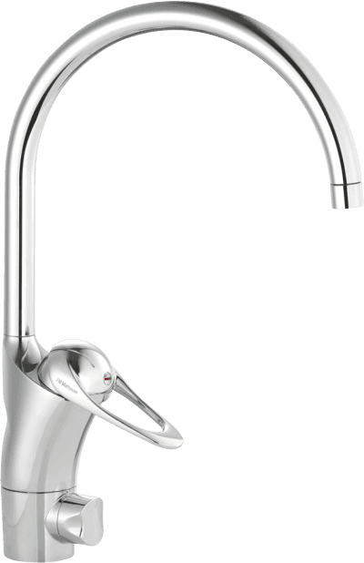 FM Mattsson 9000E II Köksblandare, förkromad, högpip, med maskinavstängning