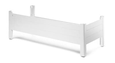 Halvfrontsstativ 6416, vit - Badkarsfront 1600x700, Pulverlackerad aluminium