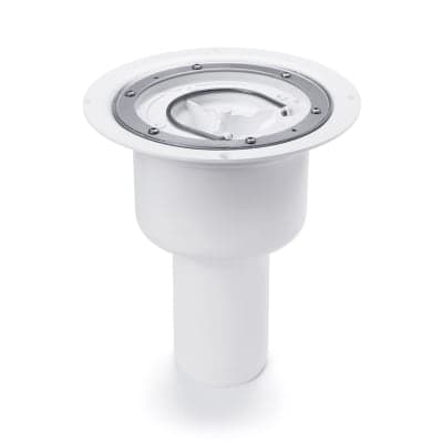 S-Serie Brage Golvbrunn 75 mm med rostfri klämring och bottenutlopp