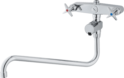 FM Mattsson Förspolningsblandare med svängbar pip, krom, 2-grepps