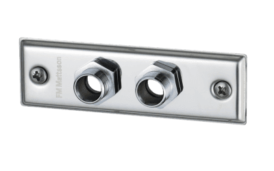 Dubbel väggbricka för Cu-rör, radiellt justerbara, typgodkänd, FM Mattsson