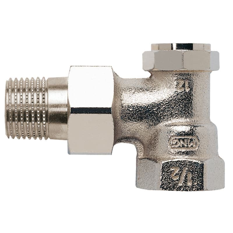 Altech Returventil Vinkel DN10, förnicklad, max temperatur +130°C