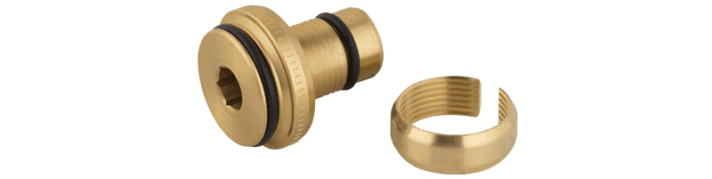 Kopplingssats för PE-X-, PE-RT-, PB- och multilayer-rör 16 mm, mässing