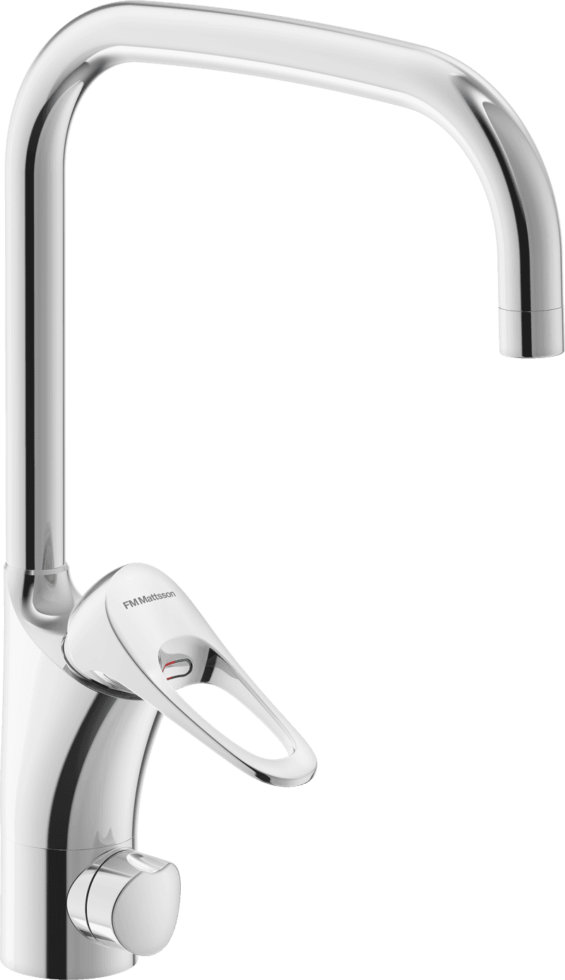 FM Mattsson 9000XE Köksblandare med U-pip och diskmaskinsavstängning Krom