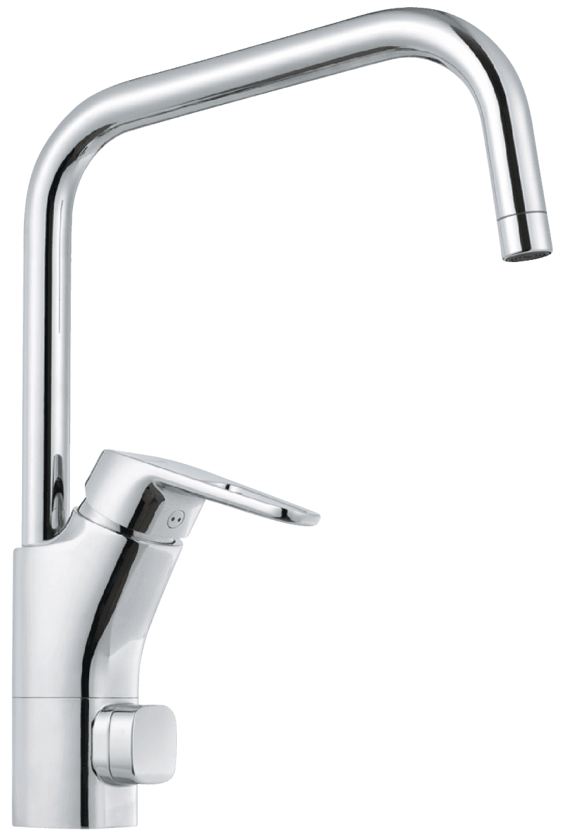 Siljan köksblandare 1-grepps blyfri mässing krom, Eco Flow, svängbar pip