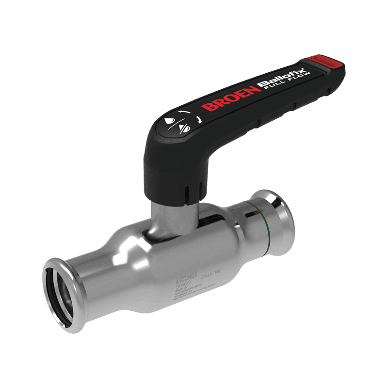 BROEN Ballofix Full Flow Kulventil DN10, 15 press x 15 press, rostfri, PN16