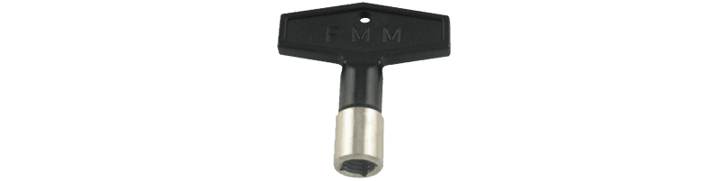 Nyckel för vattenutkastare FMM 4251/4252, Ø9 mm, svart/krom