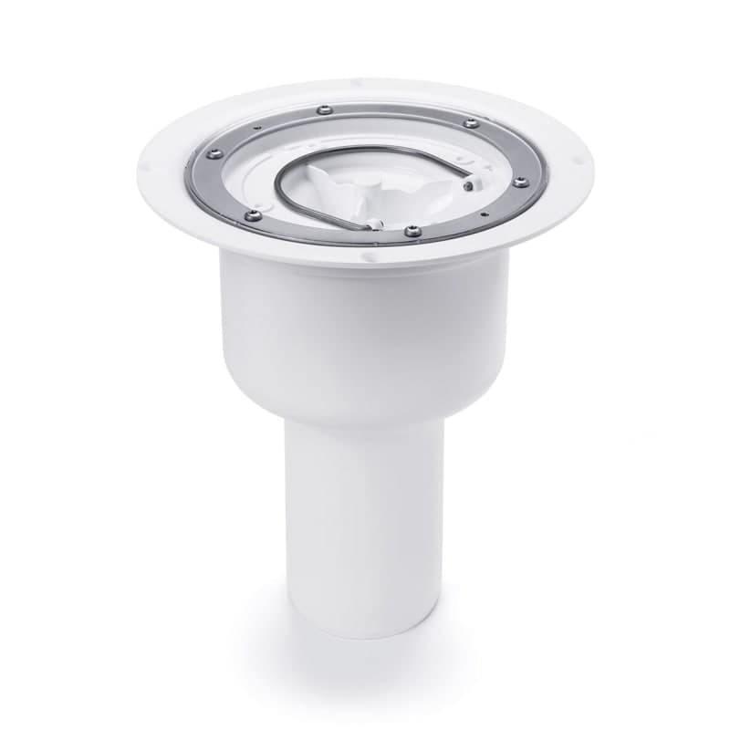 S-Serie Brage Golvbrunn 75 mm med rostfri klämring och bottenutlopp