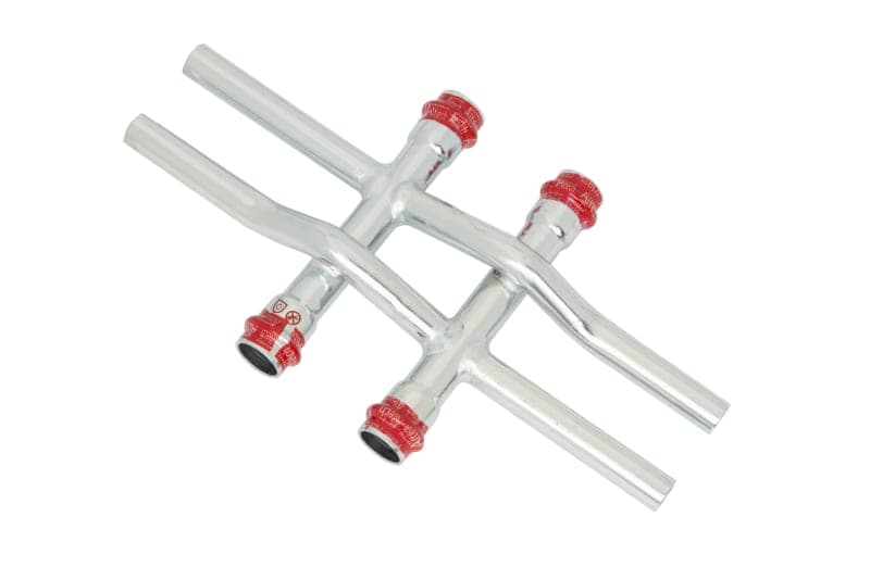 Altech Pressfördelare Dubbel 15x15 mm, ELFÖRZINKAD, Max 110 °C, PN16