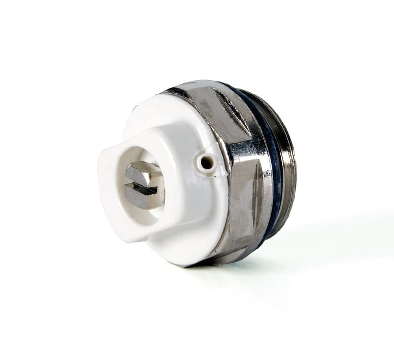 Purmo förkromad luftskruv G15 för panelradiator - 1/2" mässing