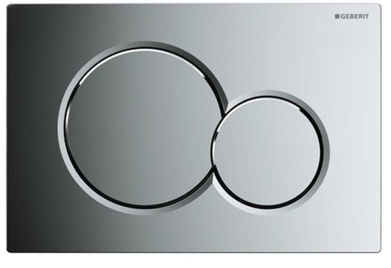 Geberit Sigma01 dubbelspolplatta för WC, förkromad, rund design
