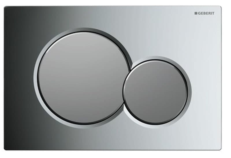 Geberit Sigma01 dubbelspolplatta för WC, matt krom, rund design