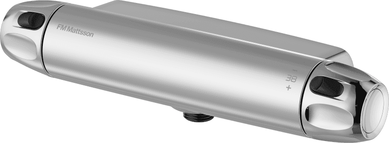 FM Mattsson 9000XE 160cc Duschblandare Termostat Krom Blyfri med Utlopp Nedåt