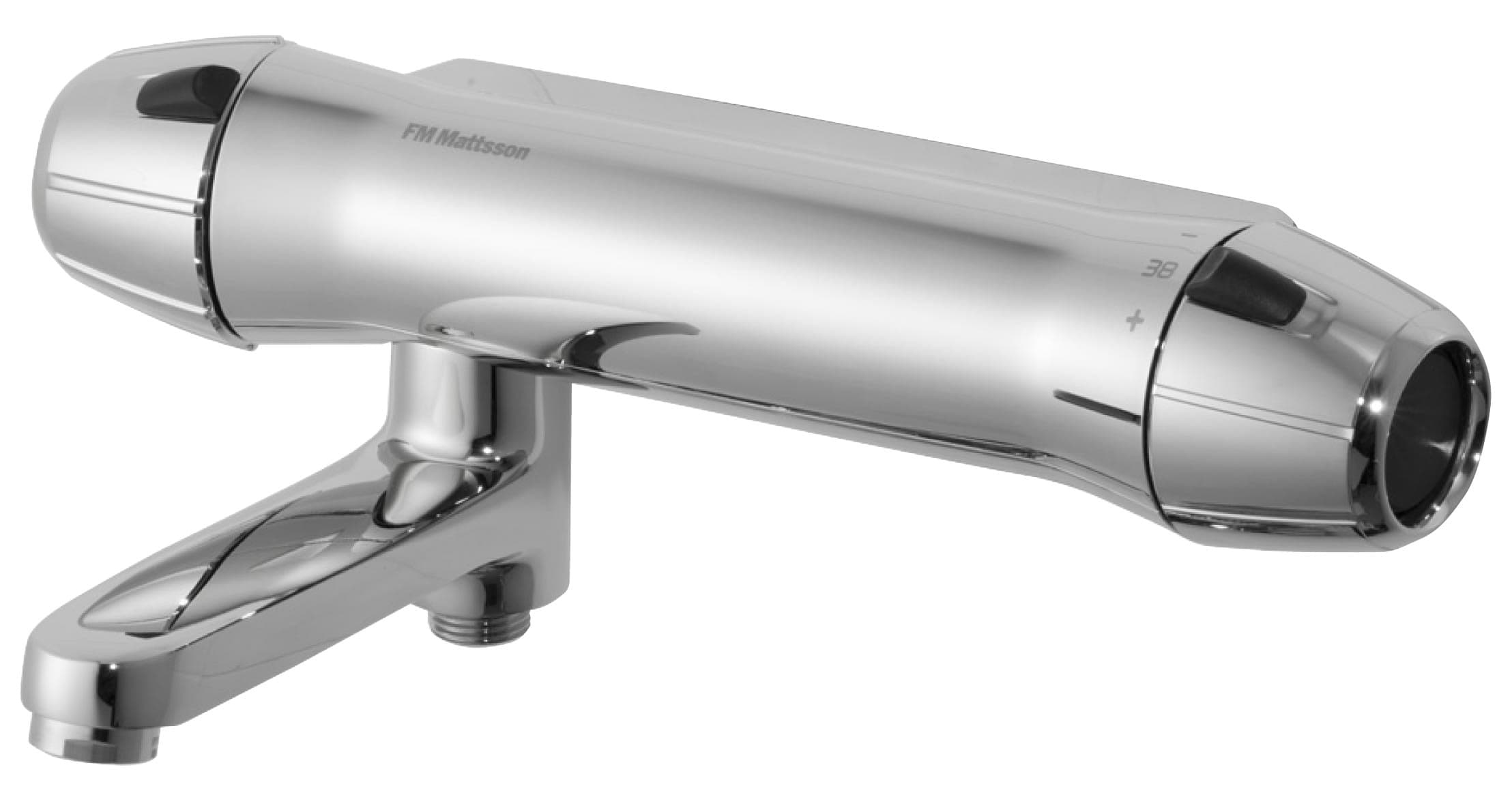 FM Mattsson Termostatisk Badkarsblandare 150 mm Förkromad - RSK 8343240