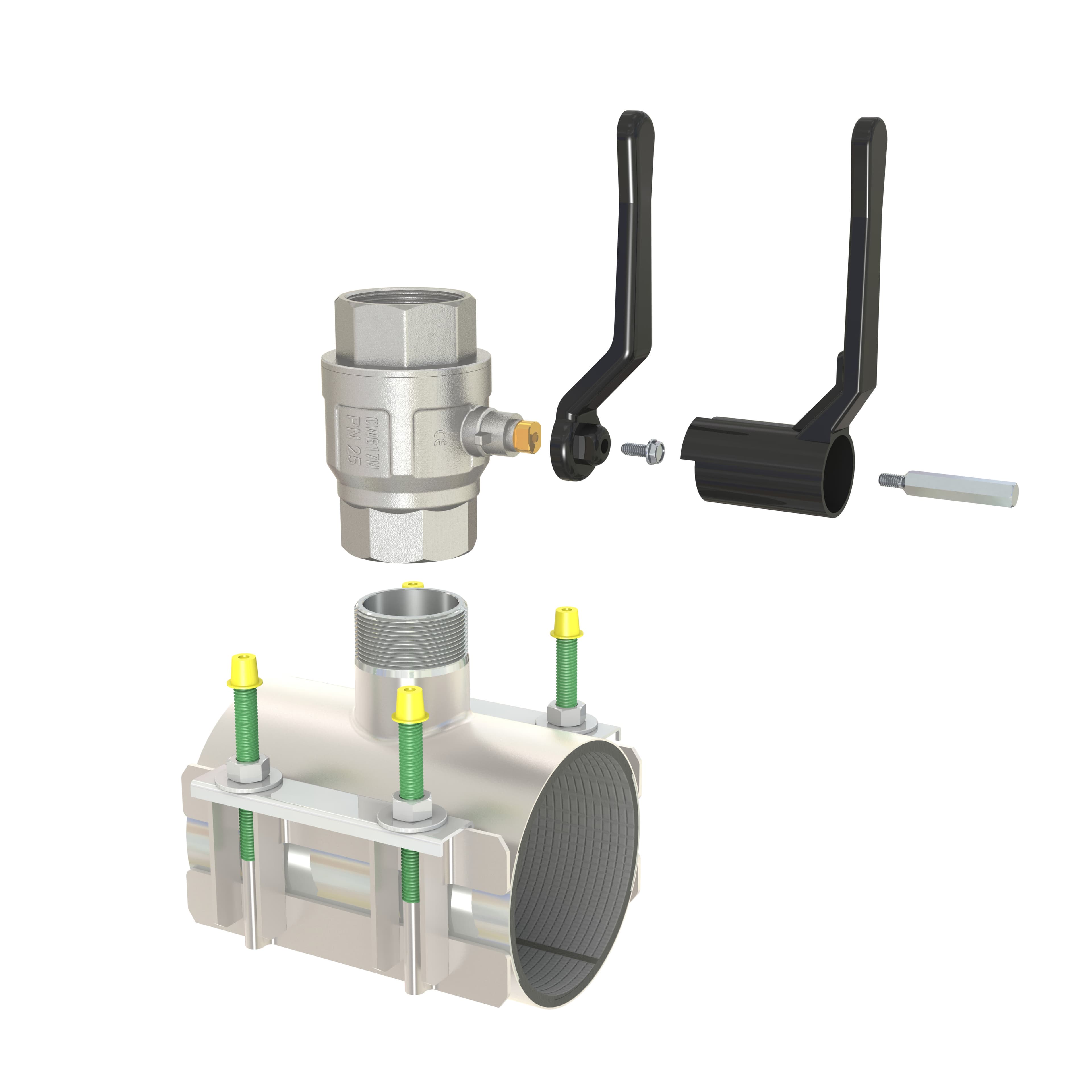 NoTap Rostfritt Stål Påstick/Avstick DN65 168-188mm - RSK 5085781