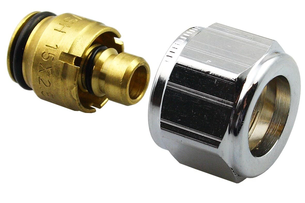 VSH Super K3067F Kopplingsset 15x25 mm Mässing Förkromad - RSK 1880091