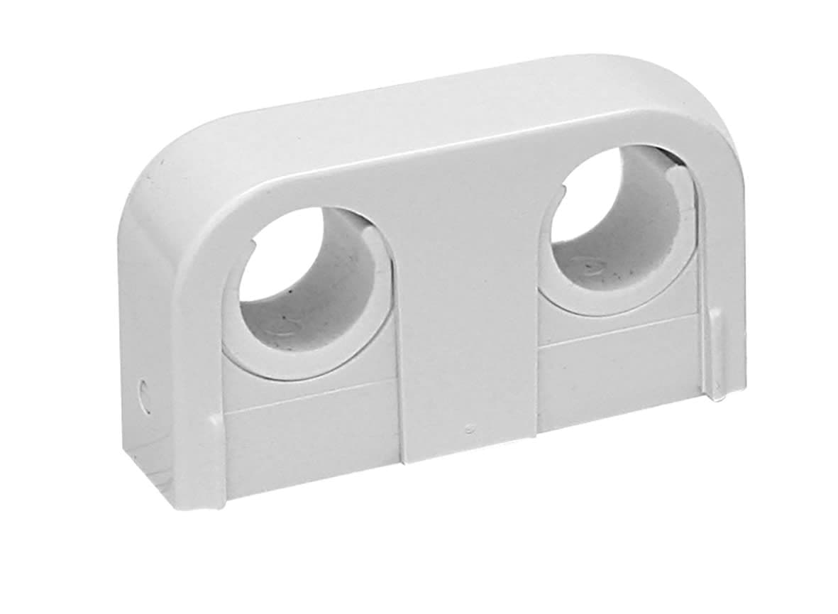 Faluplast Dubbel Rörklamma 18/22mm 40mm cc Vit - För Prisol/PEX - RSK 3811002