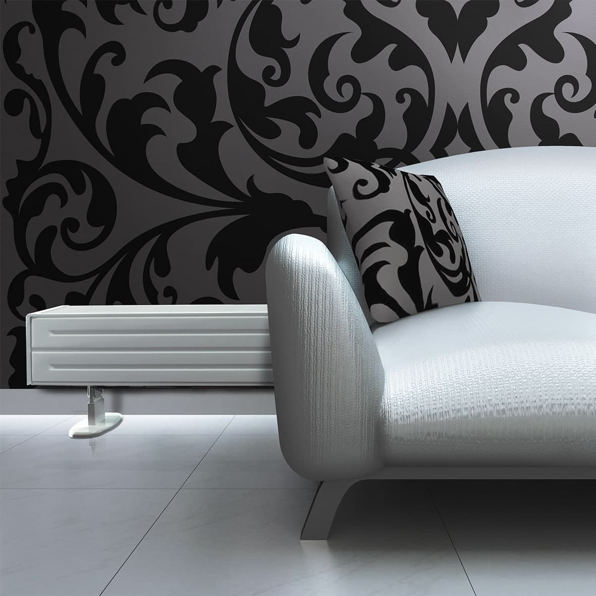 Altech Konvektor 33 150x1000 mm för vattenburen värme, vit