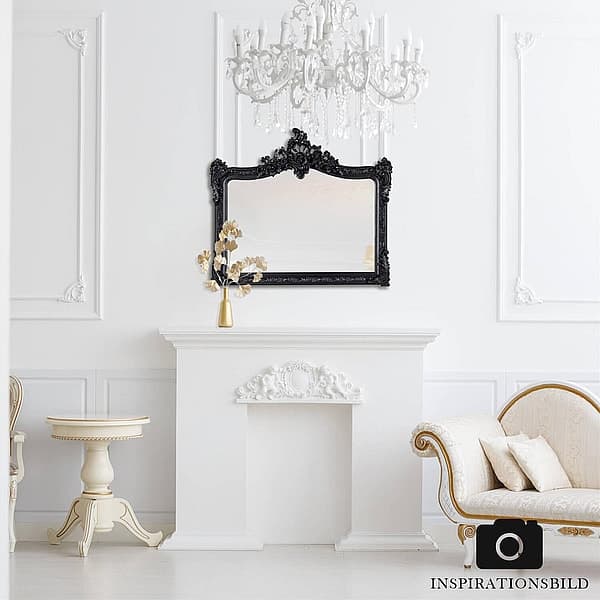 VESANI Elizabeth Badrumsspegel Massiv Eukalyptus 114x100cm - Fransk Antik Stil - SPB07104100